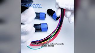 2+1+5 waterproof connector with self-locking feature